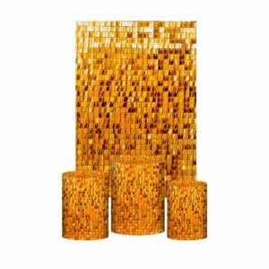 Kit Casado Shimmer Wall 3d Trio Capa Cilindro + Retangular Tecido