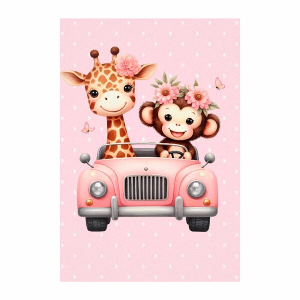 Painel de Festa Retangular Safari Casadinho 3D 1,50m x 2,20