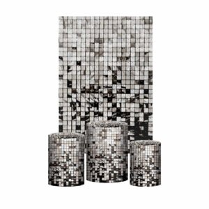 Kit Casado Shimmer Wall 3d Trio Capa Cilindro + Retangular Tecido