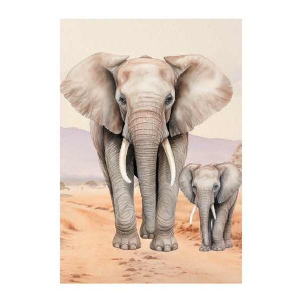 Painel de Festa Retangular Safari Casadinho 3D 1,50m x 2,20