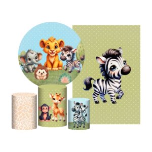 Kit Safari Painel Redondo + Trio Capas + Retangular Tecido