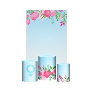 Kit Casado Dia das Mulheres 3d Trio Capa Cilindro + Retangular Tecido