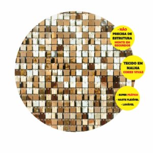 Painel Redondo 3D  Shimmer Wall Abre Fácil 1,50m X 1,50m