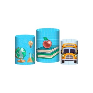 Trio Capa Cilindro Volta ás Aulas 3D Em Tecido Com Elástico
