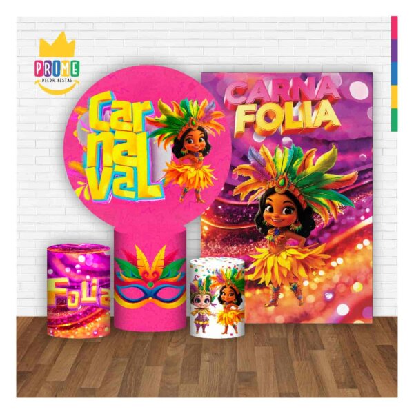 Kit Carnaval Painel Redondo + Trio Capas + Retangular Tecido - Image 2