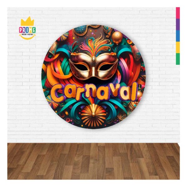 Painel Redondo 3D Carnaval Abre Fácil 1,50m X 1,50m - Image 2