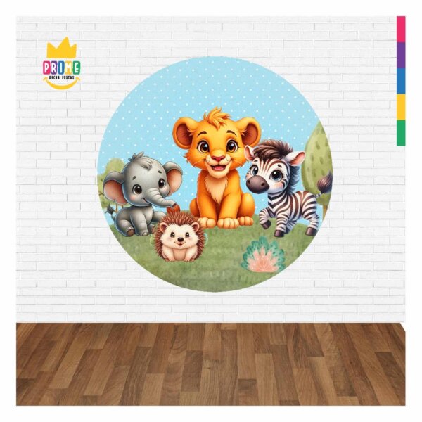 Painel Redondo 3D Safari Abre Fácil 1,50m X 1,50m - Image 2