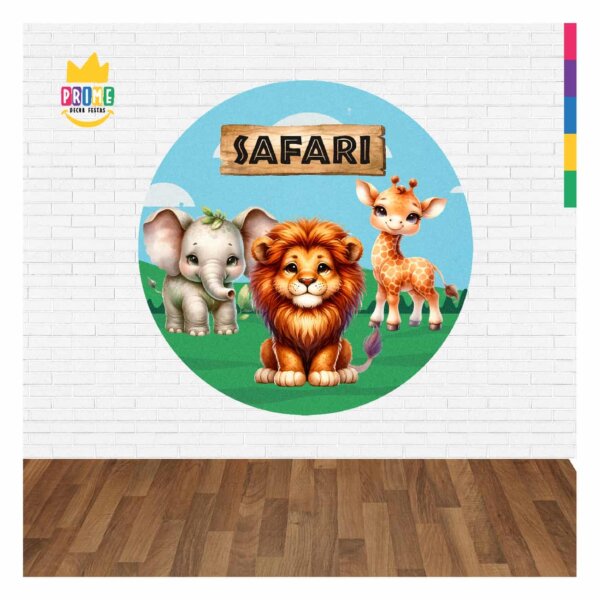 Painel Redondo 3D Safari Abre Fácil 1,50m X 1,50m - Image 2