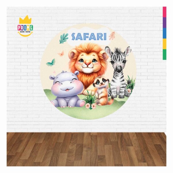 Painel Redondo 3D Safari Abre Fácil 1,50m X 1,50m - Image 2