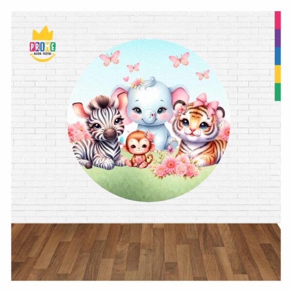 Painel Redondo 3D Safari Abre Fácil 1,50m X 1,50m - Image 2