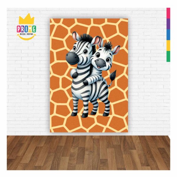 Painel de Festa Retangular Safari Casadinho 3D 1,50m x 2,20 - Image 2