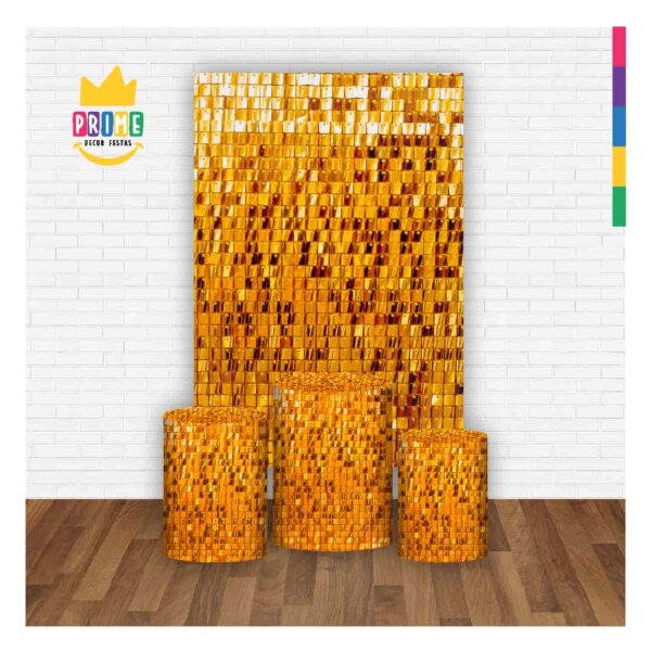 Kit Casado Shimmer Wall 3d Trio Capa Cilindro + Retangular Tecido - Image 2