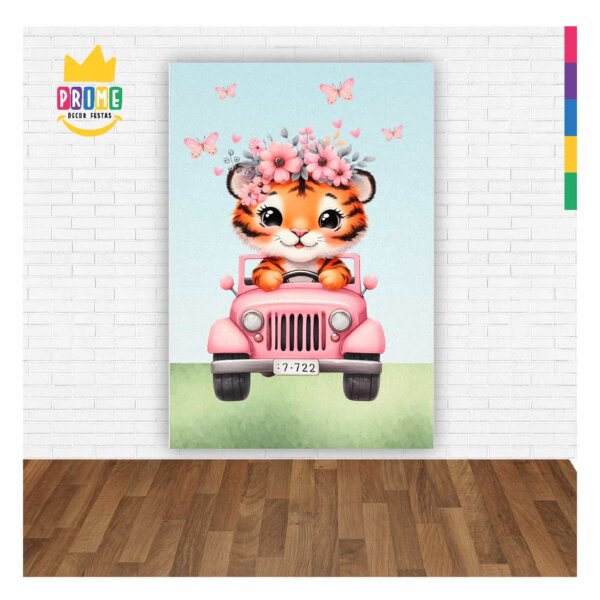 Painel de Festa Retangular Safari Casadinho 3D 1,50m x 2,20 - Image 2