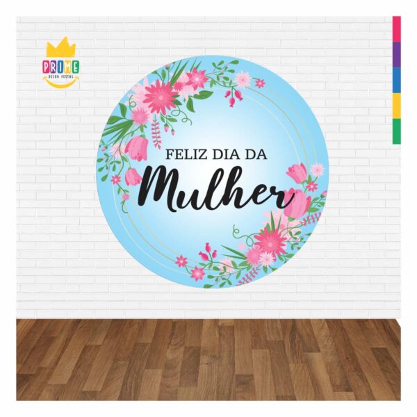 Painel Redondo 3D Dia das Mulheres Abre Fácil 1,50m X 1,50m - Image 2
