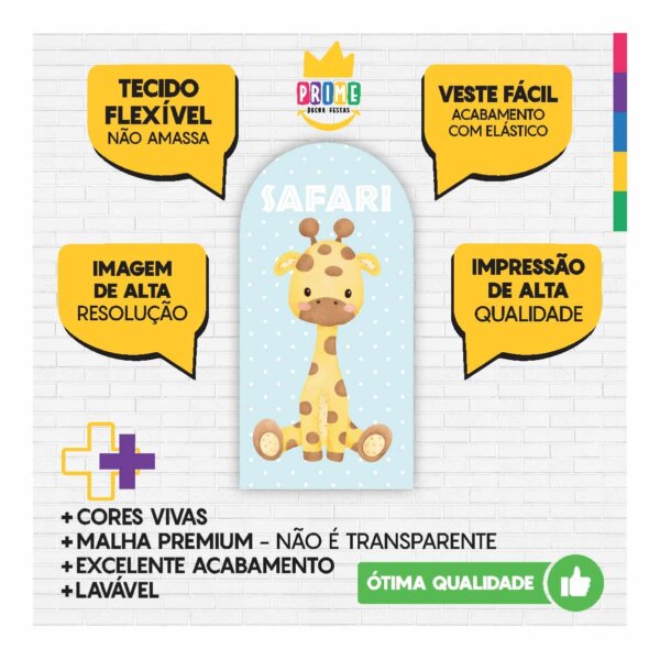 Painel De Festa Romano Decorativo Safari Cute - Image 3