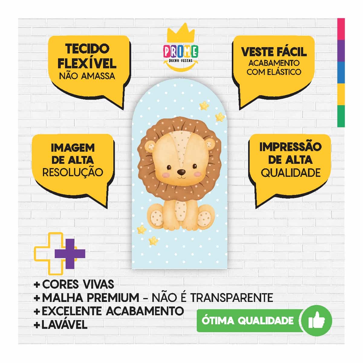 Painel De Festa Romano Decorativo Safari Cute - Imagem 3