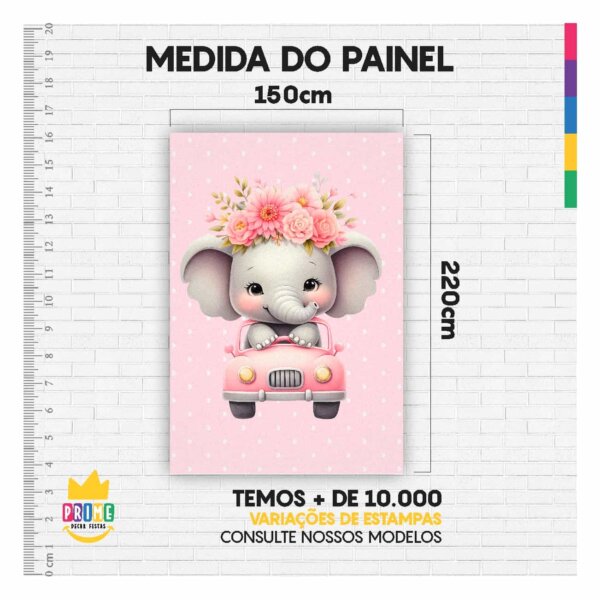 Painel de Festa Retangular Safari Casadinho 3D 1,50m x 2,20 - Image 4