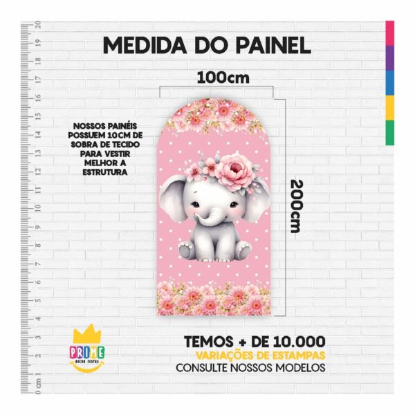 Painel De Festa Romano Decorativo Safari Rosa - Image 4
