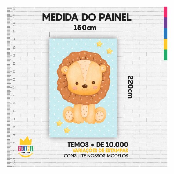 Painel de Festa Retangular Safari Casadinho 3D 1,50m x 2,20 - Image 4