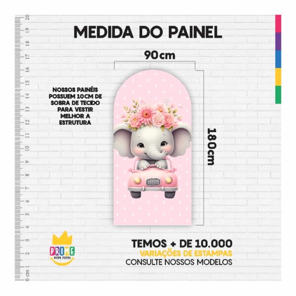 Painel De Festa Romano Decorativo Safari Rosa - Image 5