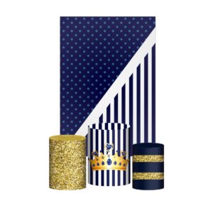 Kit Casado Ursinho Príncipe 3d Trio Capa Cilindro + Retangular Tecido