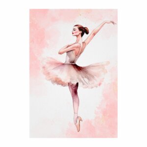 Painel de Festa Retangular Bailarina Casadinho 3D 1,50m x 2,20