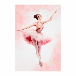Painel de Festa Retangular Bailarina Casadinho 3D 1,50m x 2,20