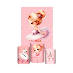 Kit Casado Bailarina 3d Trio Capa Cilindro + Retangular Tecido