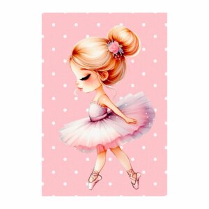 Painel de Festa Retangular Bailarina Casadinho 3D 1,50m x 2,20