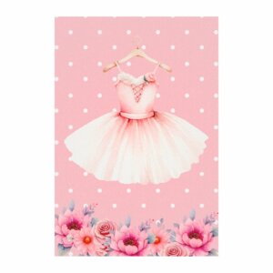 Painel de Festa Retangular Bailarina Casadinho 3D 1,50m x 2,20