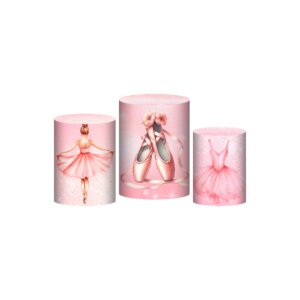 Trio Capa Cilindro Bailarina 3D Em Tecido Com Elástico