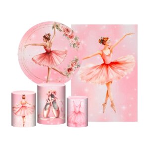 Kit Bailarina Painel Redondo + Trio Capas Cilindro + Retangular Tecido