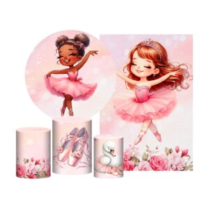 Kit Bailarina Painel Redondo + Trio Capas Cilindro + Retangular Tecido