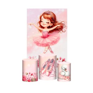 Kit Casado Bailarina 3d Trio Capa Cilindro + Retangular Tecido