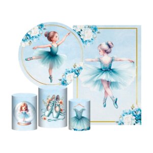 Kit Bailarina Painel Redondo + Trio Capas Cilindro + Retangular Tecido