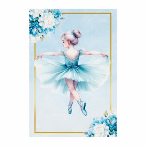 Painel de Festa Retangular Bailarina Casadinho 3D 1,50m x 2,20