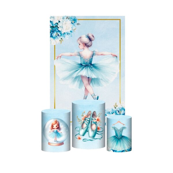 Kit Casado Bailarina 3d Trio Capa Cilindro + Retangular Tecido