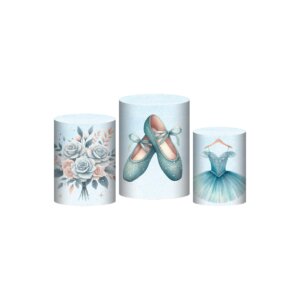 Trio Capa Cilindro Bailarina 3D Em Tecido Com Elástico