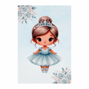 Painel de Festa Retangular Bailarina Casadinho 3D 1,50m x 2,20