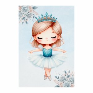 Painel de Festa Retangular Bailarina Casadinho 3D 1,50m x 2,20
