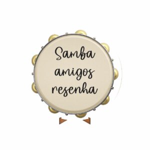 Painel Redondo 3D Samba 50cm Com Suporte MDF