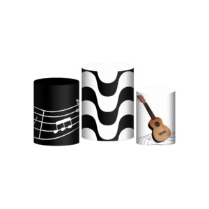Trio Capa Cilindro Samba 3D Em Tecido Com Elástico