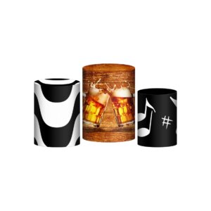 Trio Capa Cilindro Samba 3D Em Tecido Com Elástico