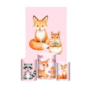 Kit Casado Bosque 3d Trio Capa Cilindro + Retangular Tecido
