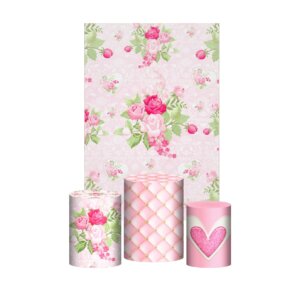 Kit Casado Ursinha Realeza 3d Trio Capa Cilindro + Retangular Tecido