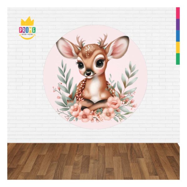 Painel Redondo 3D Bosque Abre Fácil 1,50m X 1,50m - Image 2