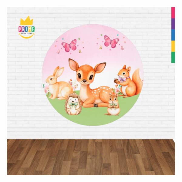 Painel Redondo 3D Bosque Abre Fácil 1,50m X 1,50m - Image 2
