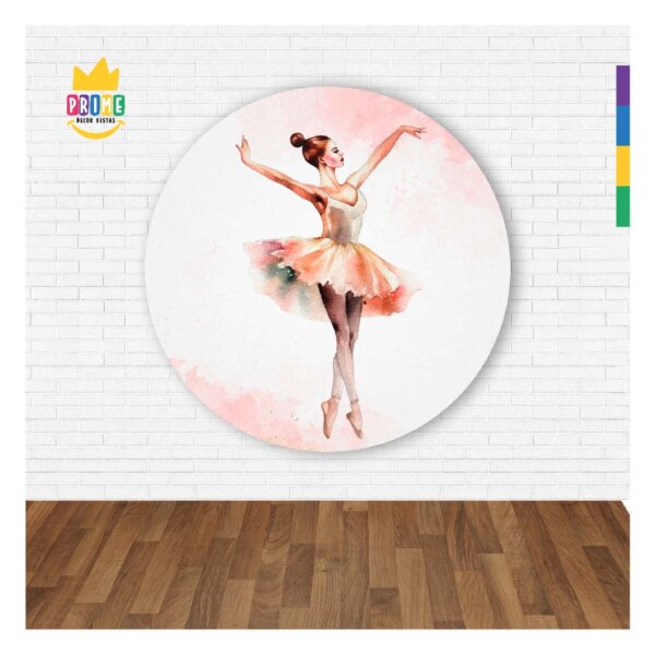 Painel Redondo 3D Bailarina Abre Fácil 1,50m X 1,50m - Image 2