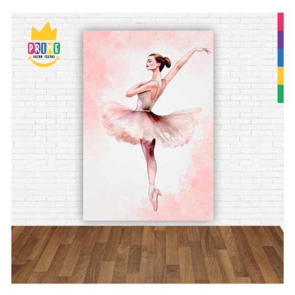 Painel de Festa Retangular Bailarina Casadinho 3D 1,50m x 2,20 - Image 2