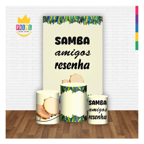 Kit Casado Samba 3d Trio Capa Cilindro + Retangular Tecido - Image 2